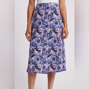 Marne Layer Ryan Slip Skirt Floral Midi Size 14
